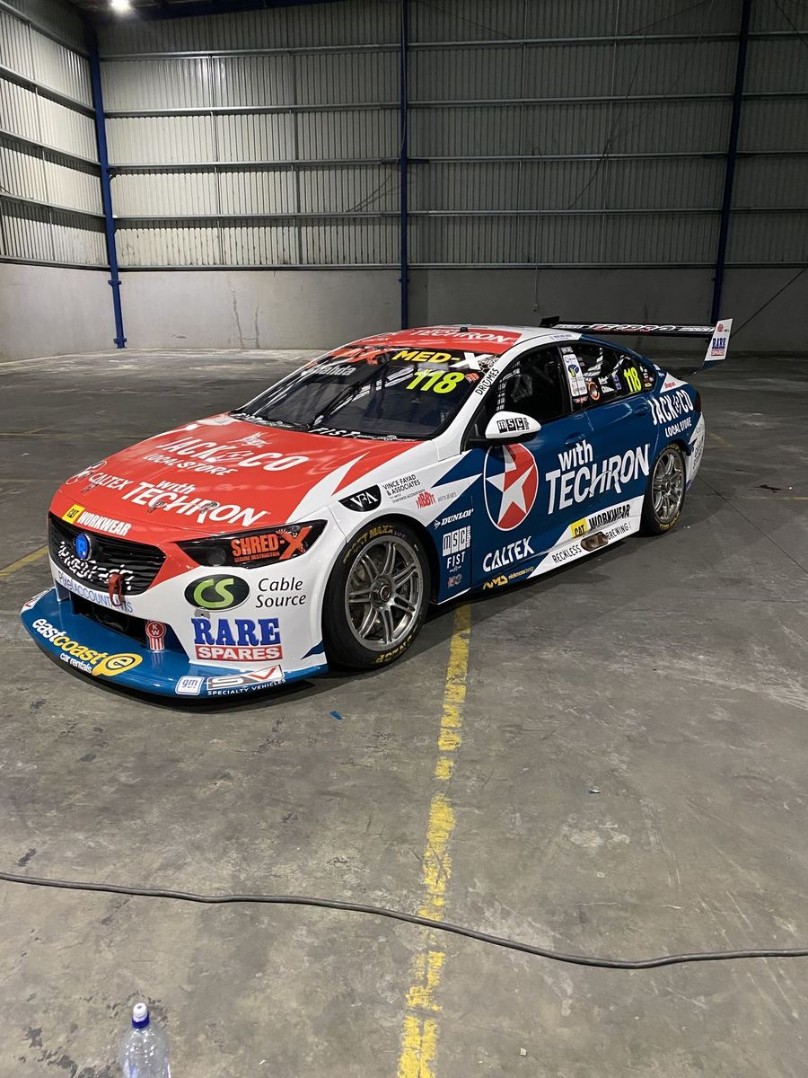 Motorsport livery wrap on a race car