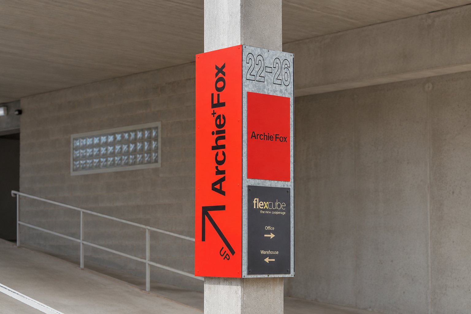 Corporate reception signage
